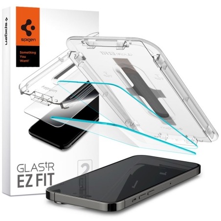 Spigen Glass tR EZ Fit 2 Pack, Transparency Sensor Protection - tvrdené sklo pre iPhone 14 Pro