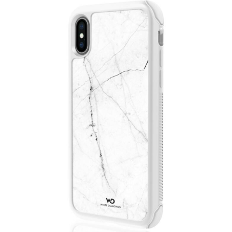 Puzdro White Diamonds Tough Marble pre Apple iPhone XS/X - biely