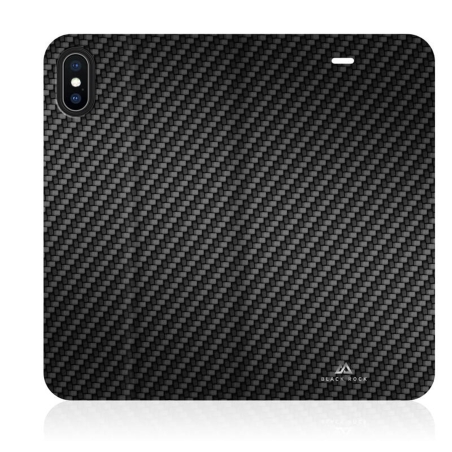 Puzdro Black Rock Flex Carbon Booklet pre Apple iPhone XS/X - čierne