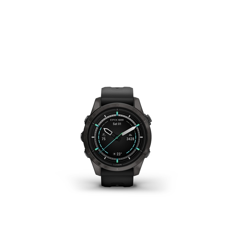 Garmin epix Pro (g2) Sapphire, 42mm, Carbon Grey DLC Titanium, Black band