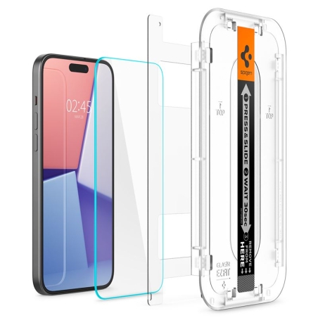 Spigen Glass TR EZ FIT 2 pack, transparency- iPhone 15 Plus
