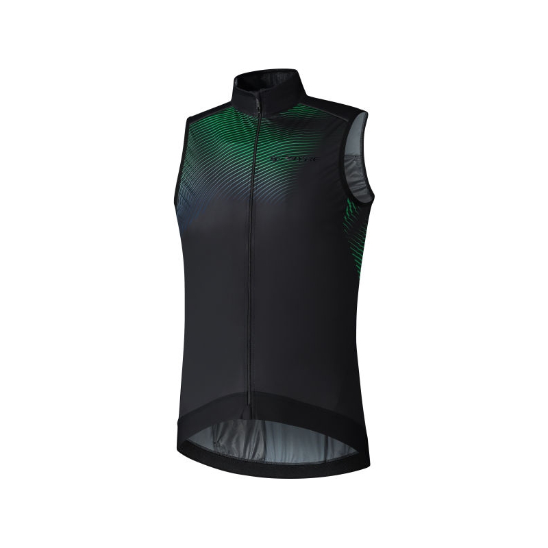 Shimano S-Phyre wind winter vest, black/green