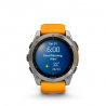Garmin fenix 8 - 51mm, AMOLED, Sapphire, Titanium, Spark Orange/Graphite band