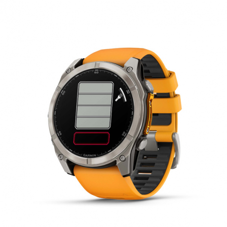 Garmin fenix 8 - 51mm, AMOLED, Sapphire, Titanium, Spark Orange/Graphite band