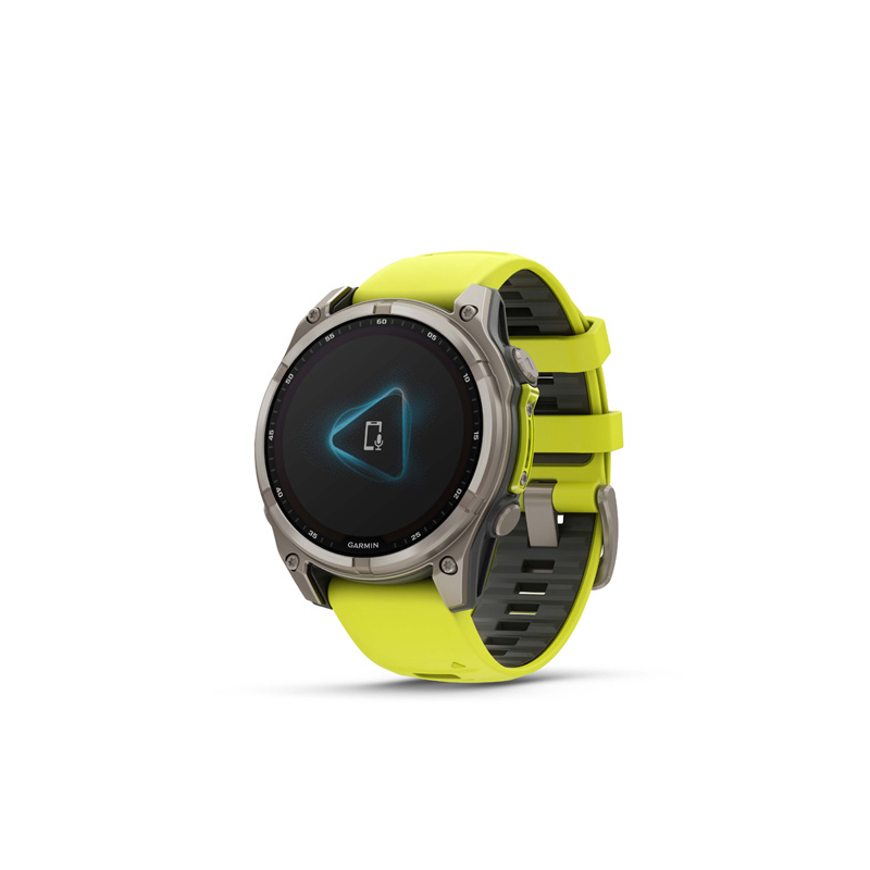 Garmin fenix 8 - 47mm, Sapphire Solar, Titanium, Yellow/Graphite band