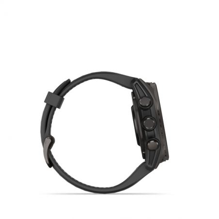 Garmin fenix 8 - 43mm, AMOLED, Sapphire, Carbon Gray DLC Titanium, Black/Pebble Gray band