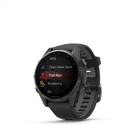 Garmin fenix 8 - 43mm, AMOLED, Sapphire, Carbon Gray DLC Titanium, Black/Pebble Gray band