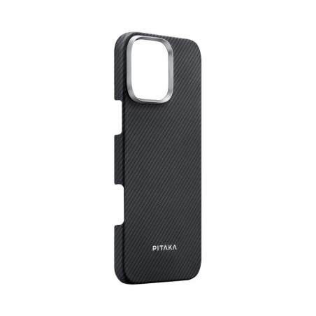 PITAKA Ultra-Slim Case, Black/Grey Twill - iPhone 16 Pro