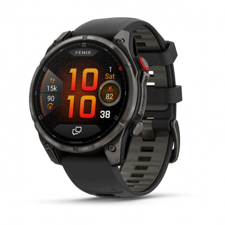 Garmin fenix 8 Pro - 51mm, AMOLED, Sapphire, Carbon Gray DLC Titanium, Black/Pebble Gray band