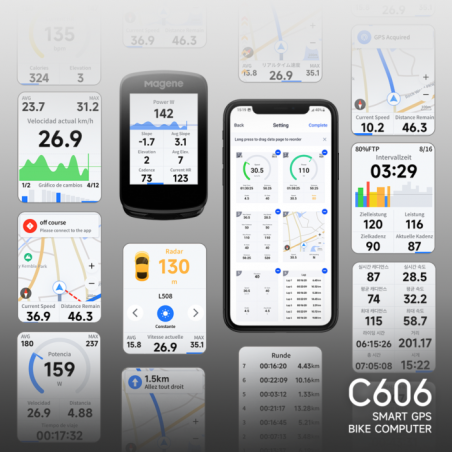 Magene C606 V2 - GPS cyklopočítač
