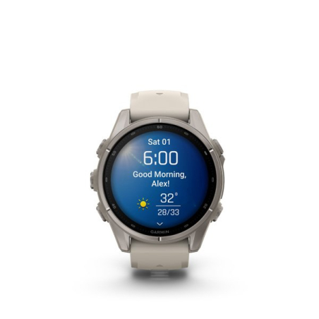 Garmin fenix 9 - 43mm, AMOLED, Sapphire, Titanium, Fog Gray band