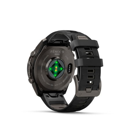 Garmin fenix 9 Pro - inReach, 47mm, AMOLED, Sapphire, Carbon Gray DLC Titanium, Black/Pebble Gray band