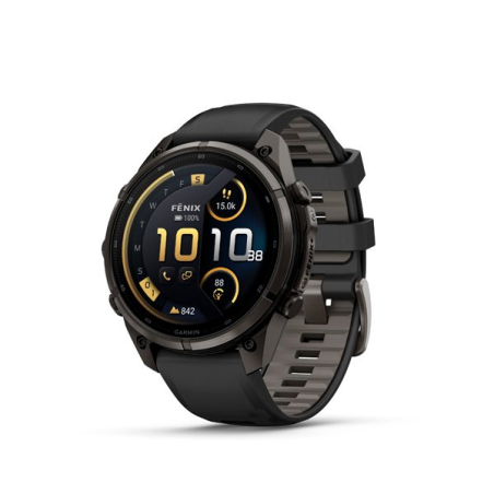 Garmin fenix 9 Pro - inReach, 47mm, AMOLED, Sapphire, Carbon Gray DLC Titanium, Black/Pebble Gray band