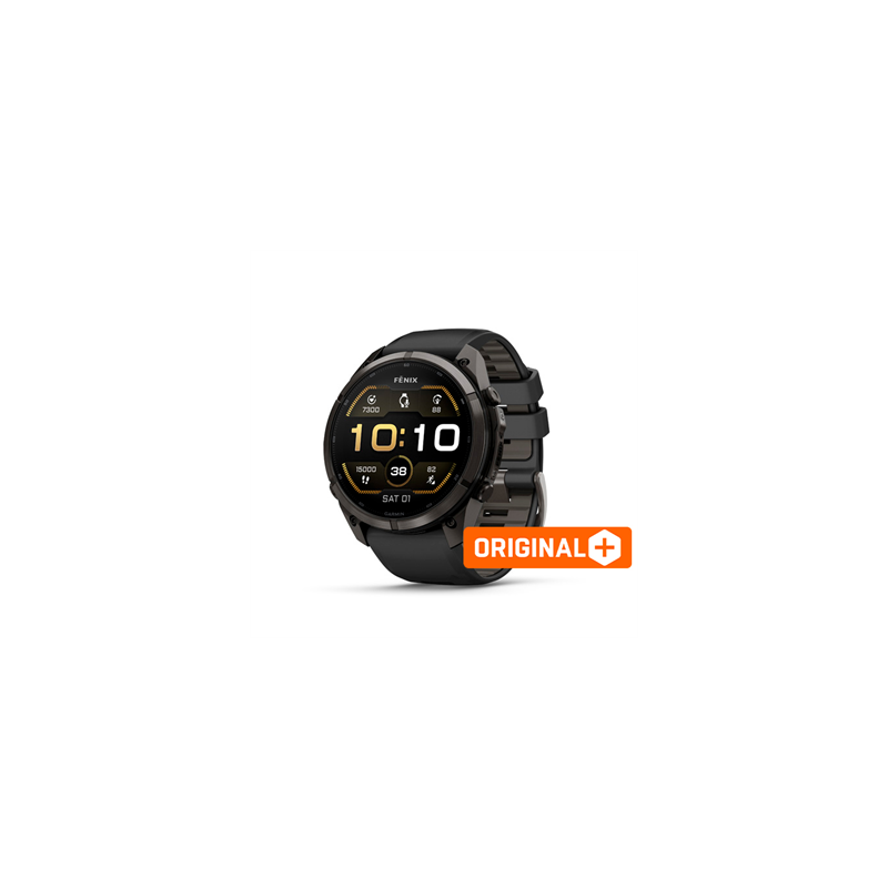 Garmin fenix 9 Pro - 51mm, AMOLED, Sapphire, Carbon Gray DLC Titanium, Black/Pebble Gray band