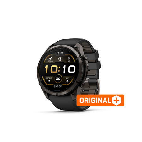 Garmin fenix 9 Pro - 51mm, AMOLED, Sapphire, Carbon Gray DLC Titanium, Black/Pebble Gray band