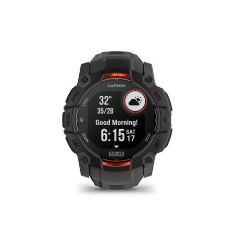 Garmin Instinct 3 Solar 50mm, Black, Charcoal silicone band