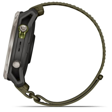 Garmin Enduro 4, Sapphire Solar, Titanium, Dark olive ComfortFit Fabric band