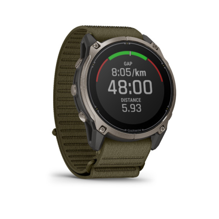 Garmin Enduro 4, Sapphire Solar, Titanium, Dark olive ComfortFit Fabric band