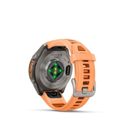 Garmin fenix 9 Pro - inReach, 43mm, AMOLED, Sapphire, Titanium, Shell Pink/Autumn Orange band