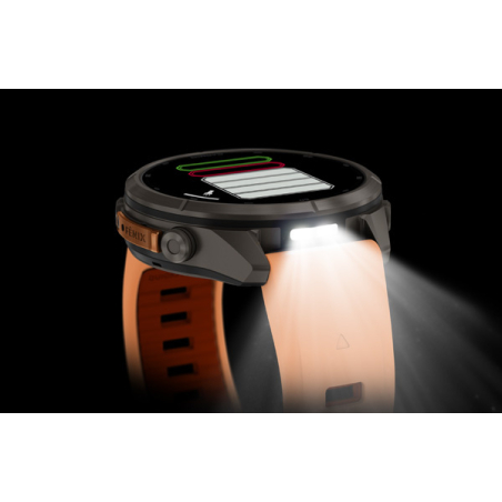 Garmin fenix 9 Pro - inReach, 43mm, AMOLED, Sapphire, Titanium, Shell Pink/Autumn Orange band