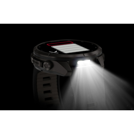 Garmin fenix 9 Pro - inReach, 43mm, AMOLED, Sapphire, Carbon Gray DLC Titanium, Black/Pebble Gray band
