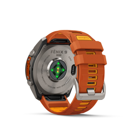 Garmin fenix 9 Pro - inReach, 51mm, AMOLED, Sapphire, Titanium, Autumn Orange/Spark Orange band