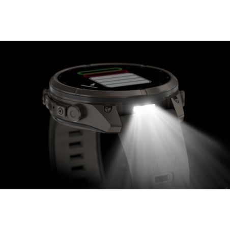 Garmin fenix 9 Pro - inReach, 47mm, Sapphire Solar, Titanium, Pebble Gray/Silver Gray band