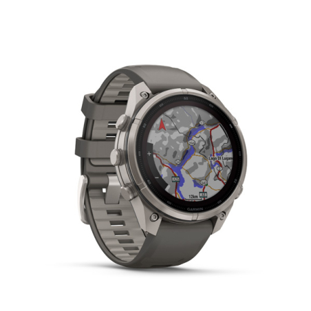 Garmin fenix 9 Pro - inReach, 47mm, Sapphire Solar, Titanium, Pebble Gray/Silver Gray band
