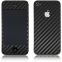 Nálepka pre iPhone 4, 4S kompletný set na telo - karbónová čierna
