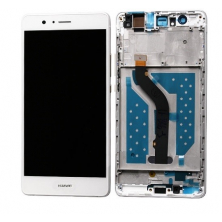 LCD displej s digitizérom a rámom pre Huawei P9 Lite - biely