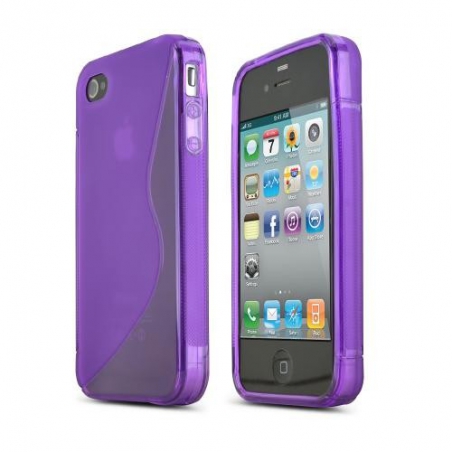 Silikónový kryt pre iPhone 4/4S - fialový