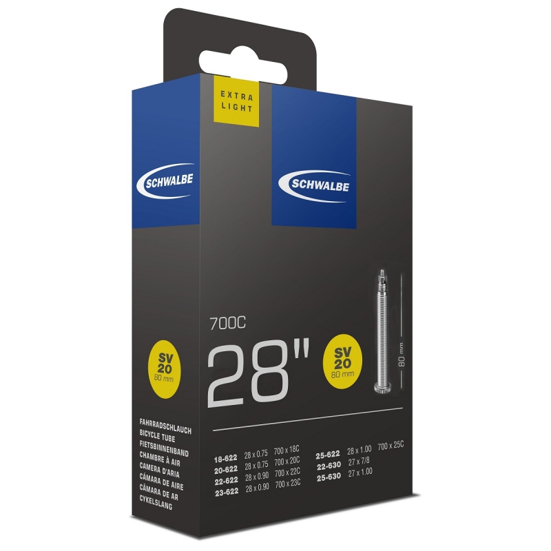 SCHWALBE Duša 700x18/28C FV 80mm (18/28-622) 65g Extralight