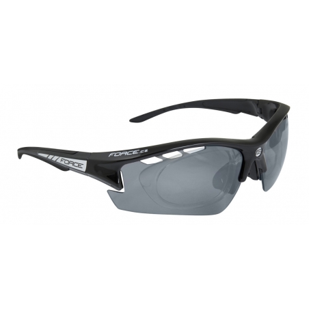 Okuliare FORCE Ride Pro čierne diop.klip, čierne laser sklá