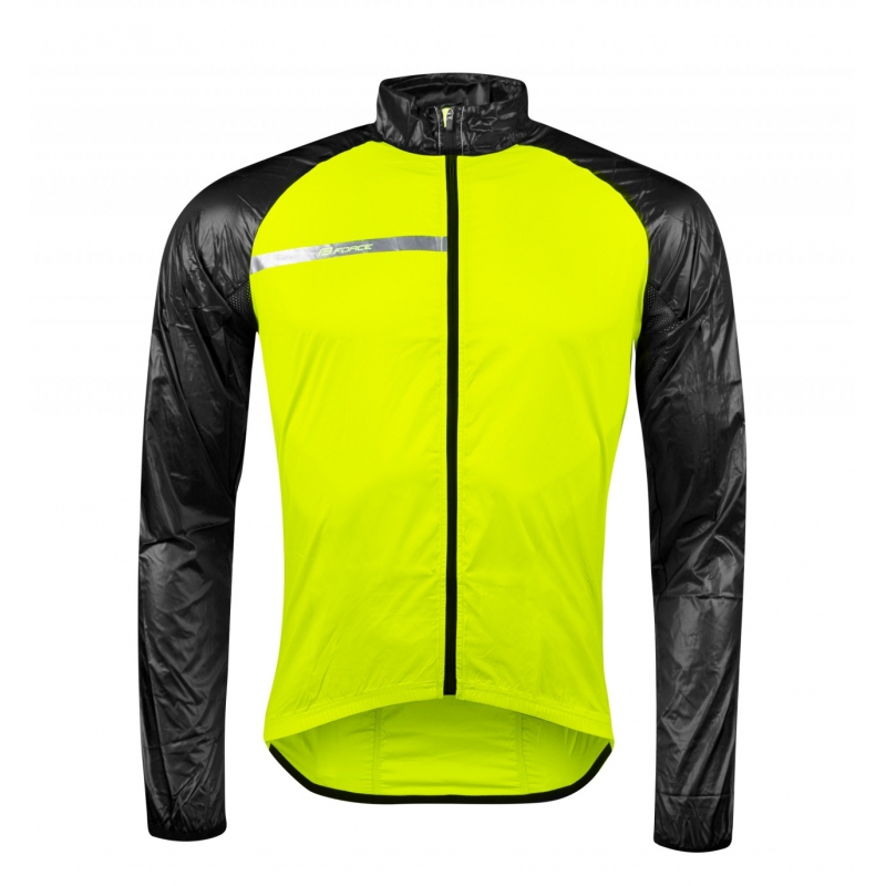 Bunda FORCE WINDPRO neprefúkavá, fluo-čierna