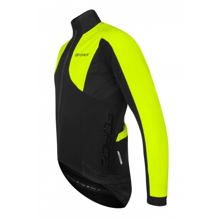Bunda FORCE X100, zimná, čierna - fluo