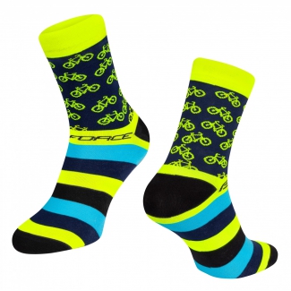 Ponožky Force Cycle, žlté