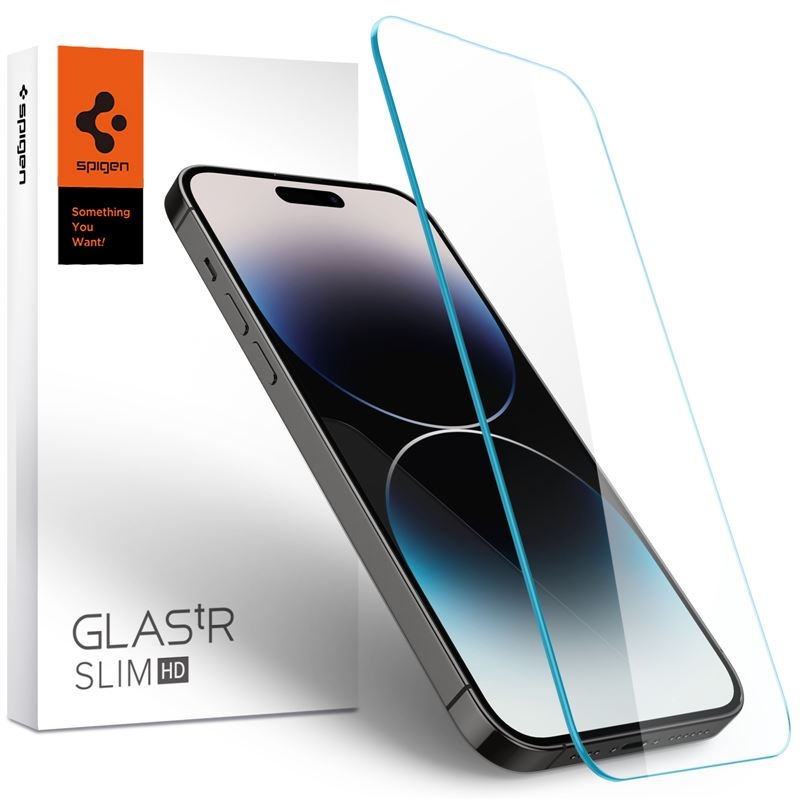 Spigen tR Slim HD 1 Pack, transparency - tvrdené sklo pre iPhone 14 Pro Max